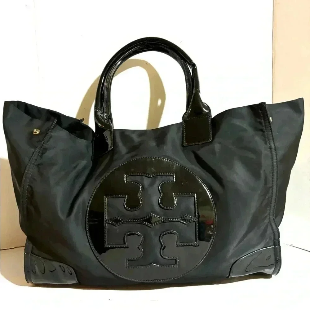 COPY - Tory Burch black nylon tote handbag